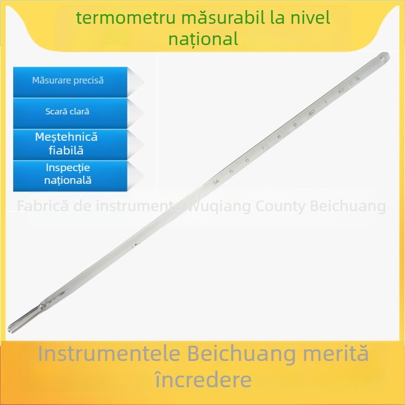 GB-54 Termometru cu tijă din sticlă cu mercur pentru produse petroliere, 34–42°C
