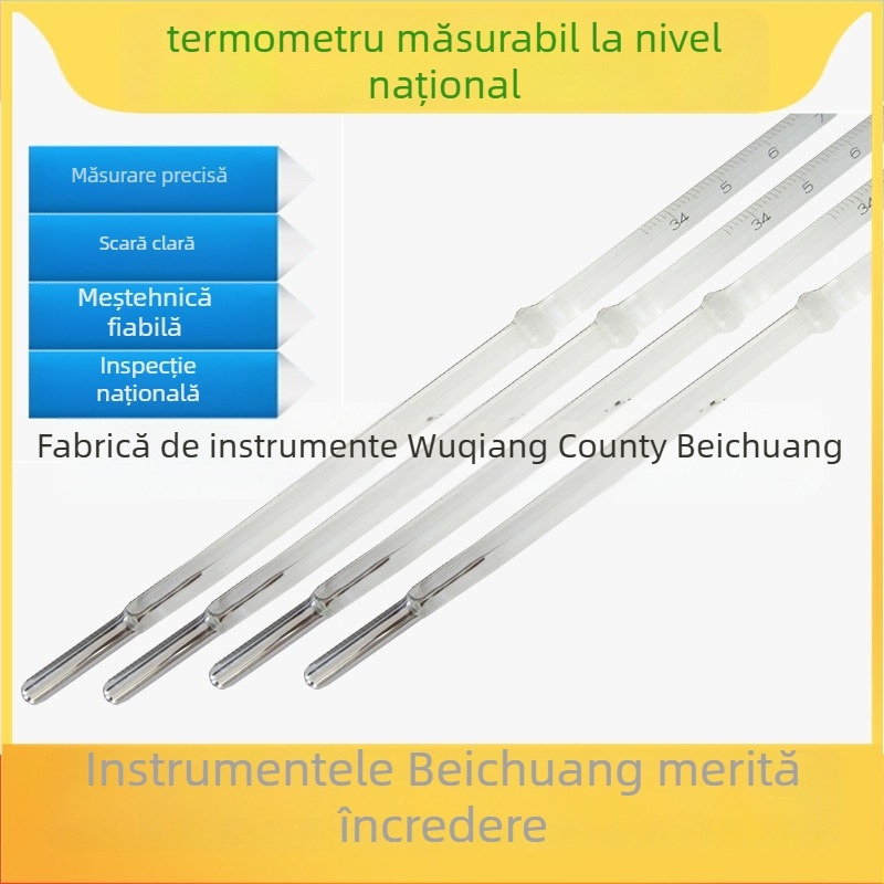 GB-54 Termometru cu tijă din sticlă cu mercur pentru produse petroliere, 34–42°C