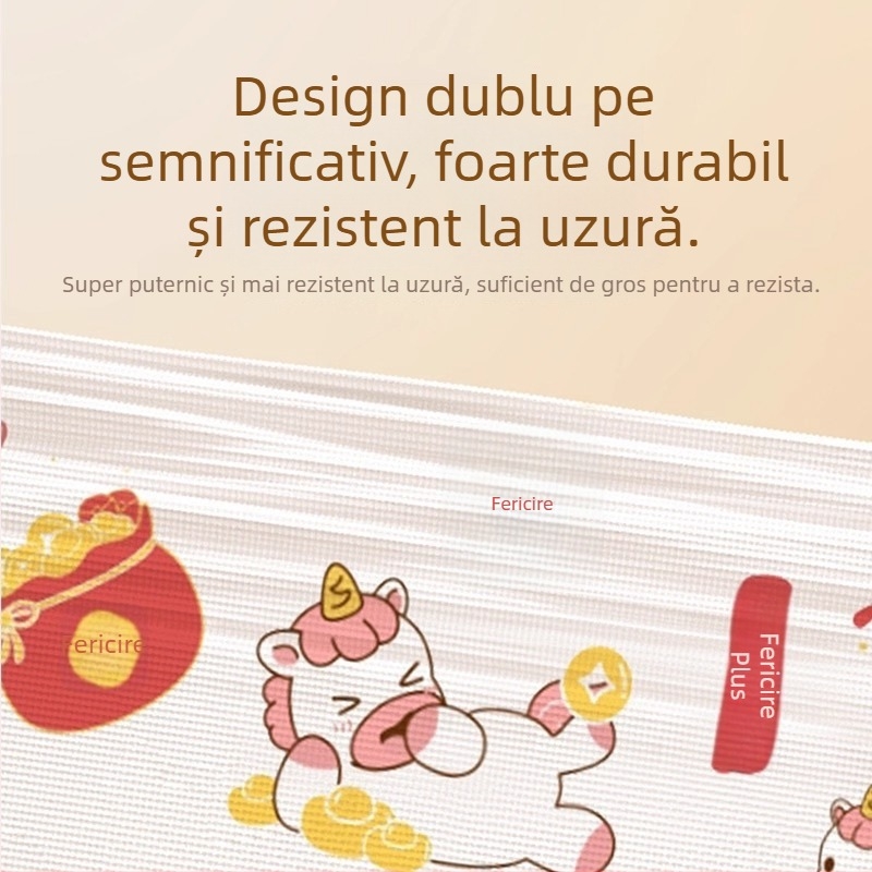 Acoperitoare de pantofi din material nețesut, de unică folosință, antiderapante, extra groase, pentru copii, cu model norocos