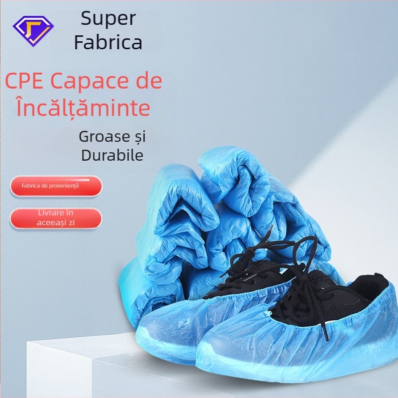 Coveruri pentru încălțăminte de unică folosință din CPE, protecție împotriva prafului, talie joasă, pentru ateliere fără praf, ateliere alimentare, camere de modele și camere PC