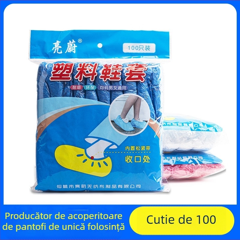 Acoperire de unică folosință pentru încălțăminte din PE, plastic îngroșat pentru interior, protecție împotriva prafului și apei, model lwxt101, uz casnic