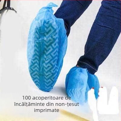 Capace de pantofi din material nețesut, de unică folosință, pentru adulți, protecție împotriva prafului, utilizare în interior