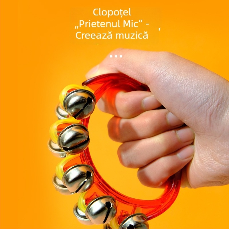 Beibeimiao zornăitoare pentru copii — clopoțel de mână semicircular, instrument educațional Orff, ambalaj Opp bag, Origine: Yanshi, Henan