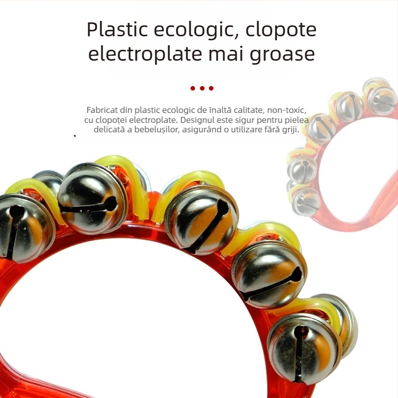 Beibeimiao zornăitoare pentru copii — clopoțel de mână semicircular, instrument educațional Orff, ambalaj Opp bag, Origine: Yanshi, Henan