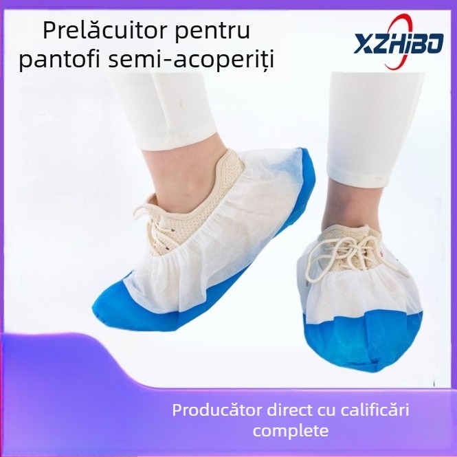 Xianzhibo Capace de pantofi din CPE, acoperire parțială, anti-praf, 50 buc./pachet