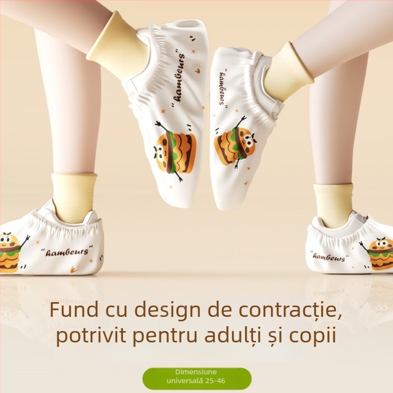 Protecții pentru pantofi de unică folosință, cu dublu strat, antialunecare, rezistente la uzură, din materiale nețesute, pentru interior