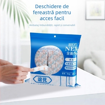 Capace de încălțăminte de unică folosință din țesătură nețesută, groase, cu imprimeu desen animat, pentru interior, 100 bucăți într-o cutie