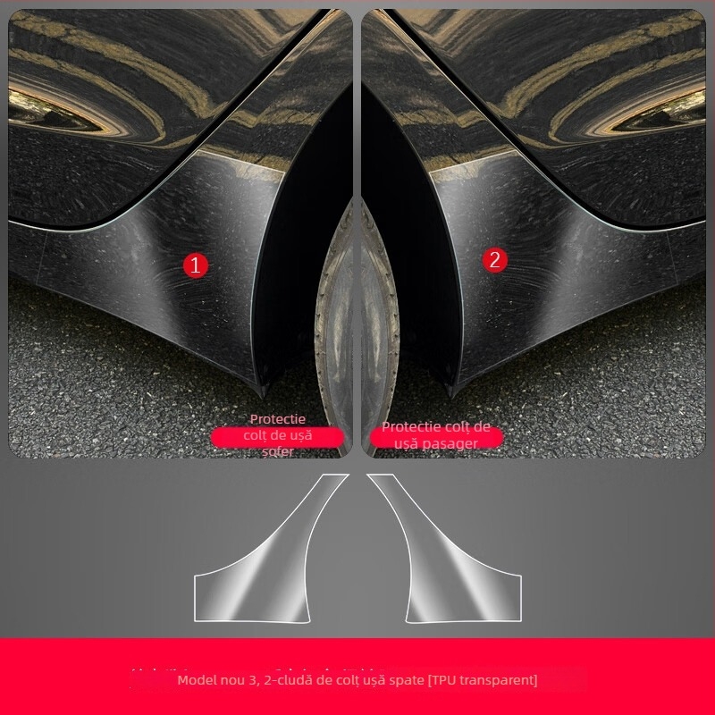 Film protector TPU pentru coloana centrală Tesla Model 3 – protecție împotriva zgârieturilor pentru butoanele de pe volan, butonul de ușă, panoul de control central și panoul de comutatoare ale geamurilor