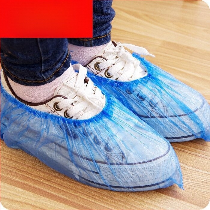 Cover de încălțăminte de uz casnic, din plastic gros, pentru protecție împotriva prafului, utilizare generală, ambalaj de 100 bucăți