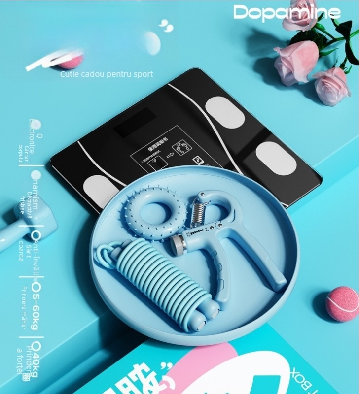 Orbital Dopamine set sportiv cadou cu set frisbee Orb-1957 și cântar electronic Orb-1955, afișaj LED de 3 inch, capacitate 180 kg, alimentare USB, senzor cu 4 puncte, operare prin atingere