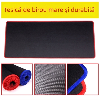 Pad de mouse pentru jocuri din cauciuc, cu margini întărite, pe o singură față, turnare prin injecție, covoraș de birou