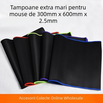 Pad de mouse pentru jocuri din cauciuc, cu margini întărite, pe o singură față, turnare prin injecție, covoraș de birou