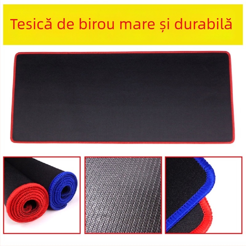 Pad de mouse pentru jocuri din cauciuc, cu margini întărite, pe o singură față, turnare prin injecție, covoraș de birou