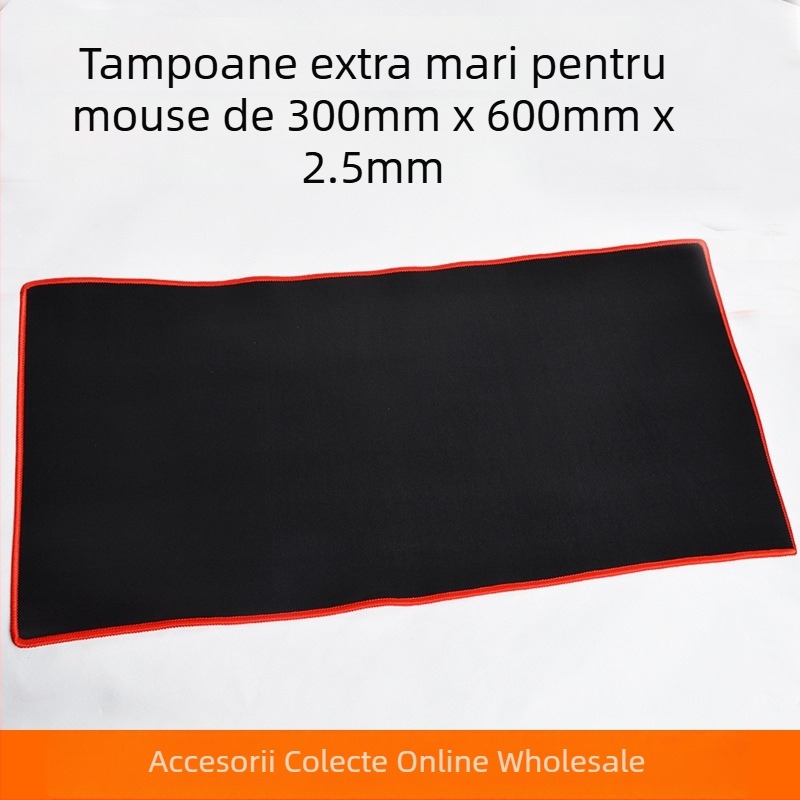 Pad de mouse pentru jocuri din cauciuc, cu margini întărite, pe o singură față, turnare prin injecție, covoraș de birou