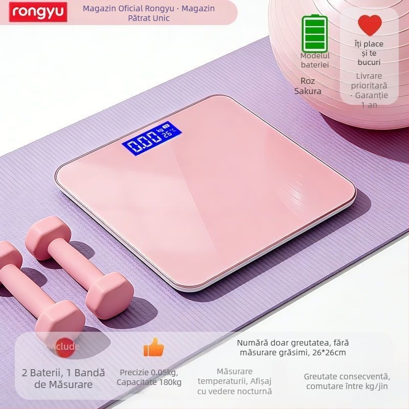 Cântar inteligent pentru grăsime corporală, uz casnic – măsurare greutate, alimentare electrică reîncărcabilă