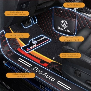 Covorașe auto cu acoperire totală pentru modelele VW (Material: TPE+XPE cu anti-derapaj; Grosime: 20mm; Greutate: 5kg; Stil: covorașe din piele)