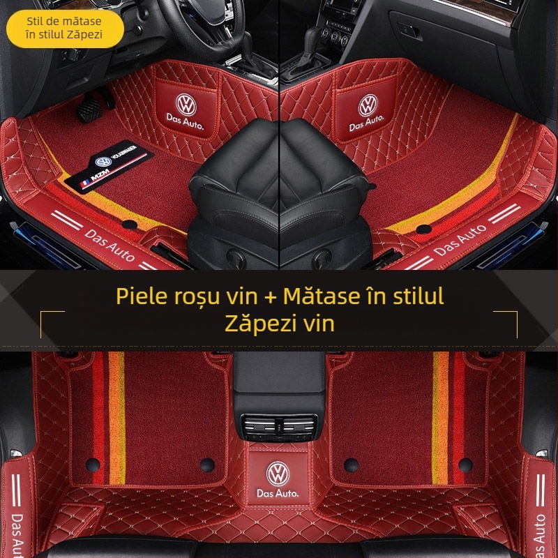 Covorașe auto cu acoperire totală pentru modelele VW (Material: TPE+XPE cu anti-derapaj; Grosime: 20mm; Greutate: 5kg; Stil: covorașe din piele)