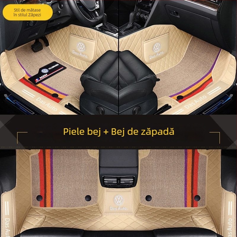 Covorașe auto cu acoperire totală pentru modelele VW (Material: TPE+XPE cu anti-derapaj; Grosime: 20mm; Greutate: 5kg; Stil: covorașe din piele)