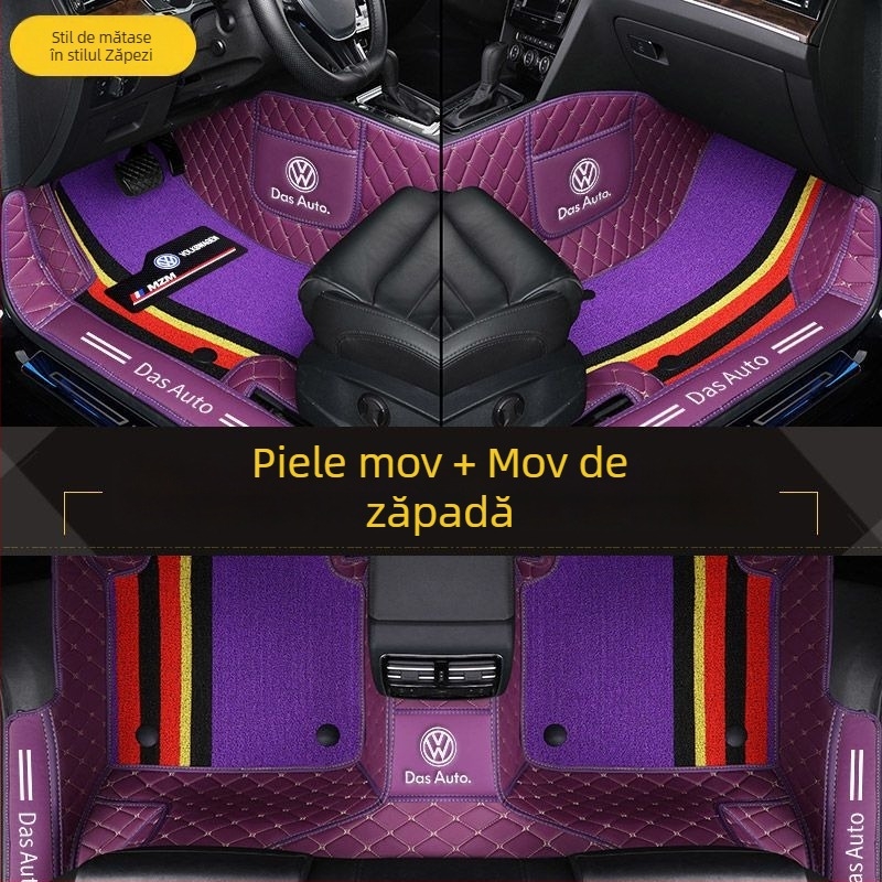 Covorașe auto cu acoperire totală pentru modelele VW (Material: TPE+XPE cu anti-derapaj; Grosime: 20mm; Greutate: 5kg; Stil: covorașe din piele)
