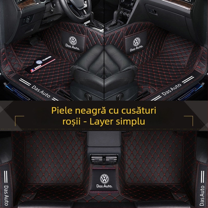 Covorașe auto cu acoperire totală pentru modelele VW (Material: TPE+XPE cu anti-derapaj; Grosime: 20mm; Greutate: 5kg; Stil: covorașe din piele)