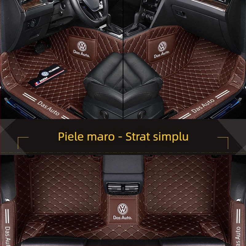 Covorașe auto cu acoperire totală pentru modelele VW (Material: TPE+XPE cu anti-derapaj; Grosime: 20mm; Greutate: 5kg; Stil: covorașe din piele)
