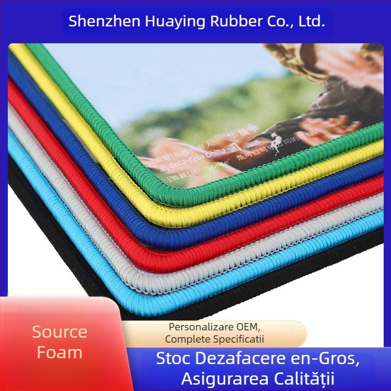 Padă de mouse cu suport pentru încheietură, cauciuc natural, o singură față, anti-alunecare, transfer termic, imprimare logo disponibil