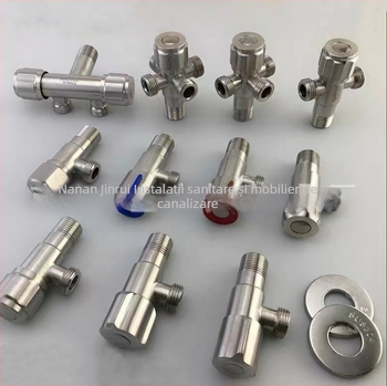 Valvă din oțel inoxidabil 304 pentru boiler, tri-căi, montaj pe perete, diametru interior 20 mm, model A-05, presiune de lucru 0,8 MPa