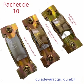 Set de 10 role din aliaj de aluminiu pentru uși și ferestre glisante, cu rulment din nylon