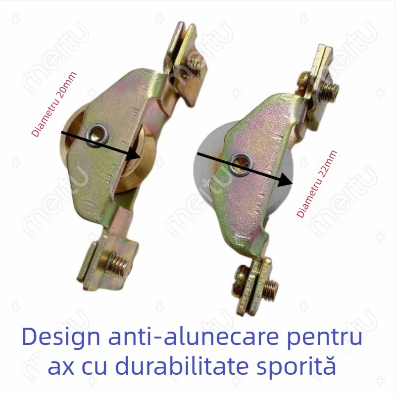 Set de 10 role din aliaj de aluminiu pentru uși și ferestre glisante, cu rulment din nylon