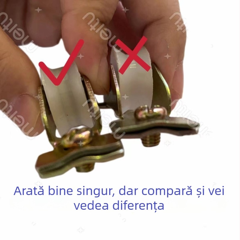 Set de 10 role din aliaj de aluminiu pentru uși și ferestre glisante, cu rulment din nylon
