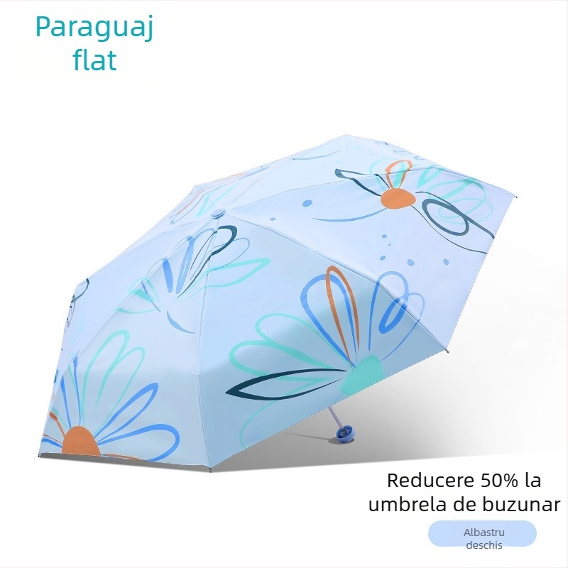 Umbrelă publicitară cu 8 nervuri din oțel, acoperire din vinil 190T, tijă din oțel, mâner din plastic, deschidere și închidere manuală