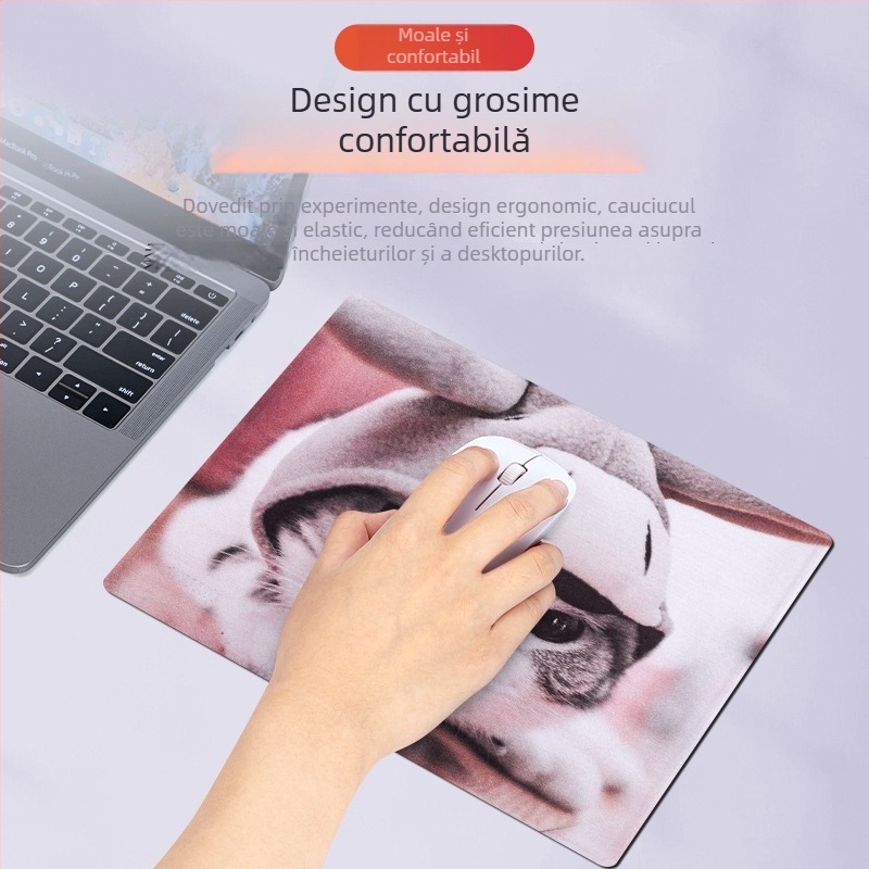 Pad de mouse din țesătură, anti-alunecare, cu o singură față, covoraș de birou