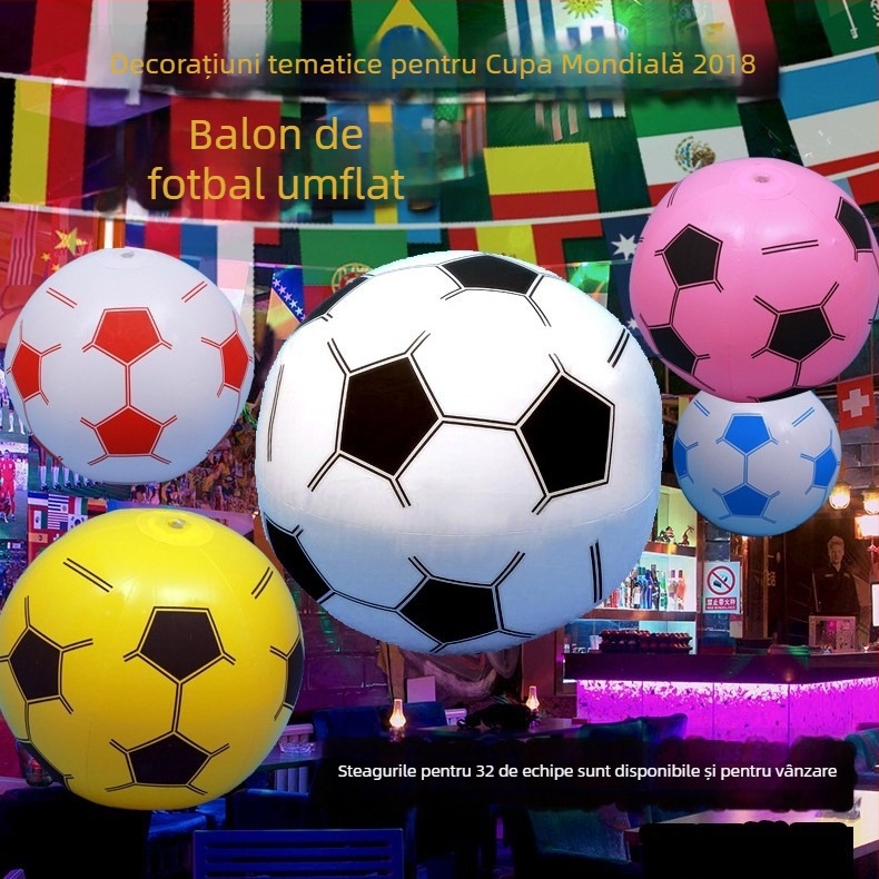 minge gonflabilă de fotbal cu șnur și steaguri pentru decor Cupa Europei — PVC, accesorii pentru fani, fotbal