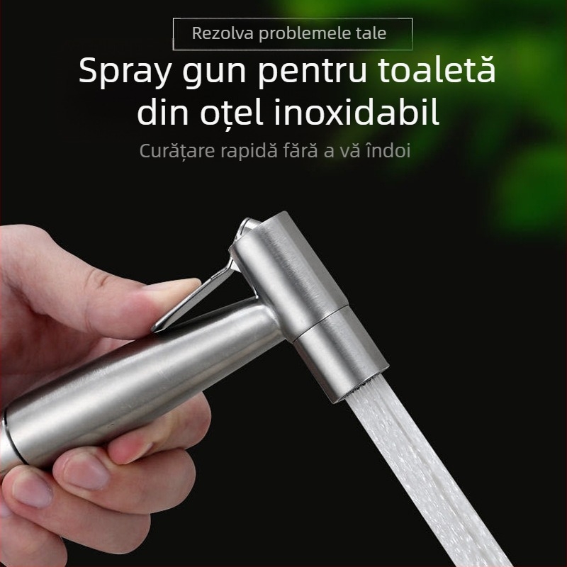 Duș de toaletă montat pe perete DHQ0175, oțel inoxidabil, presiune 0.6 MPa, diametru interior 20 mm, accesorii baie