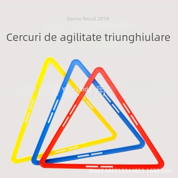 Inel de agilitate pentru fotbal – cerc de antrenament triunghiular, material PP, brand Ranch, origine Zhejiang, etichetare privată personalizabilă, echipament de antrenament