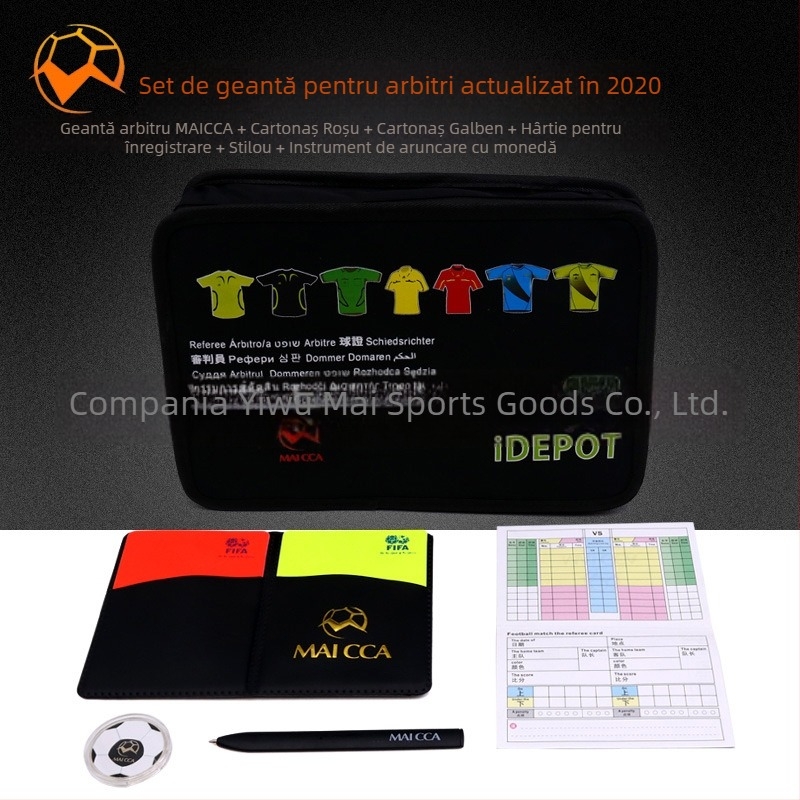 MAICCA Kit arbitru de fotbal – accesorii de antrenament, echipament de arbitru, fotbal, personalizabil, etichetă privată licențiată