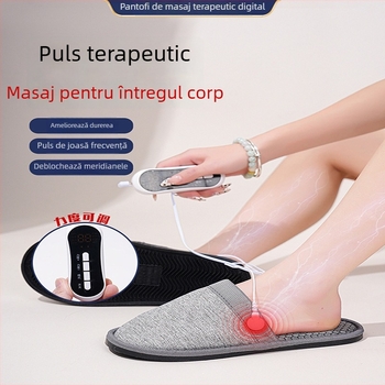 Pantofi de masaj cu masaj la puncte de acupresiune ale tălpii, alimentare USB, control manual cu cablu, control de tip computer, pentru bărbați și femei, utilizare în casă