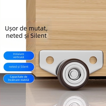 Roată pentru mobilier cu direcționare, cauciuc silențios pentru șine; Brand The First Force; Material Regular; Stil Modern și minimalist