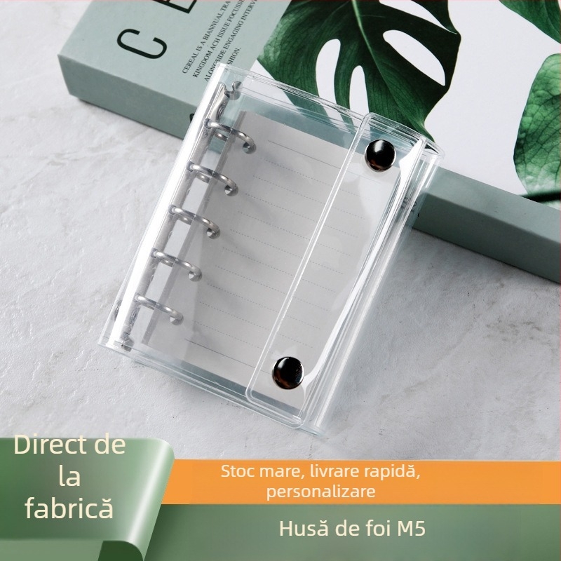 Carcasă M5 pentru registre cu 5 găuri, model 83036, 45 pagini PVC, personalizabil, siglă imprimată