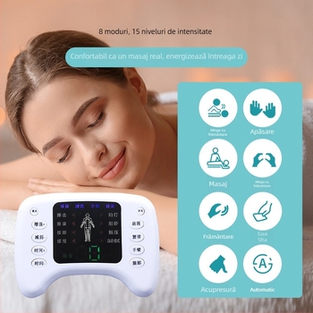 Masaj meridian cu două ieșiri, masaj cu impulsuri electronice, cu temporizator, alimentare USB/baterie/AC, model YSL-066, lansat în 2023
