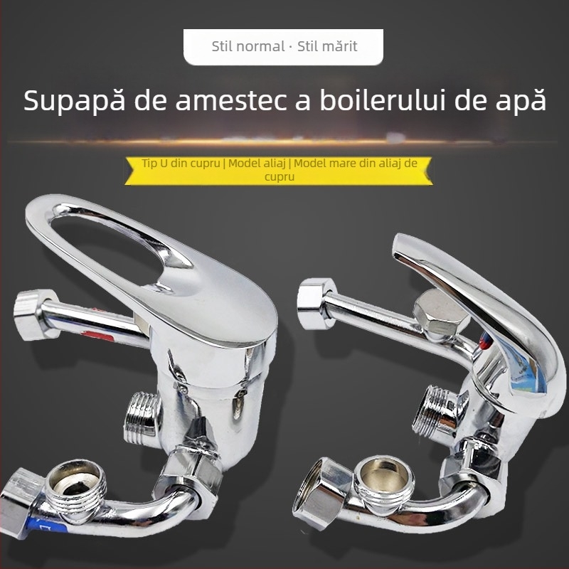 Valvă de amestec U din aliaj de cupru pentru boilere solare, montaj pe suprafață, temperatură de lucru 0–100°C