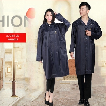 Poncă impermeabil unic dintr-o bucată, tafetă poliester, strat PU impermeabil, pentru adulți, imprimare logo