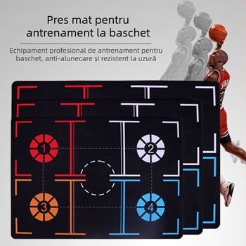 Covor de antrenament pentru mișcări de picioare în baschet - Antiderapant; Material: țesătură moale + cauciuc; Personalizare procesare disponibilă; Logo imprimat; Brand: NAILI