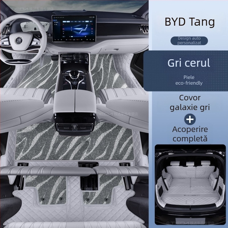 Covorașe pentru podea BYD Tang DMI 7 locuri hibrid EV, covor superior înconjurător, logo tipărit, fără personalizare