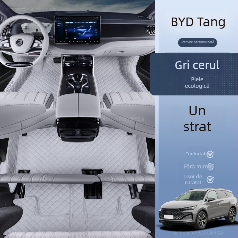 Covorașe pentru podea BYD Tang DMI 7 locuri hibrid EV, covor superior înconjurător, logo tipărit, fără personalizare