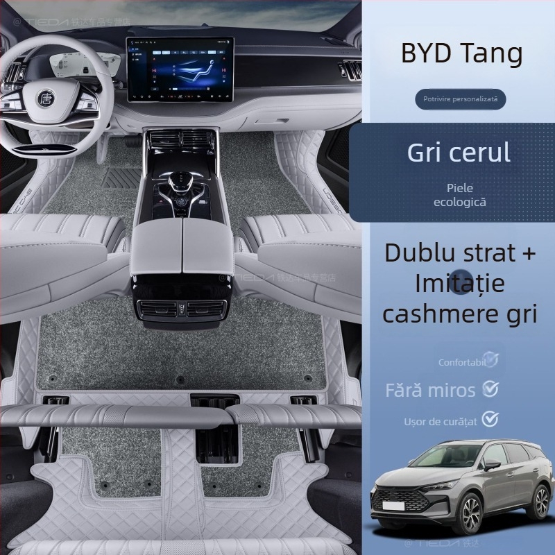 Covorașe pentru podea BYD Tang DMI 7 locuri hibrid EV, covor superior înconjurător, logo tipărit, fără personalizare