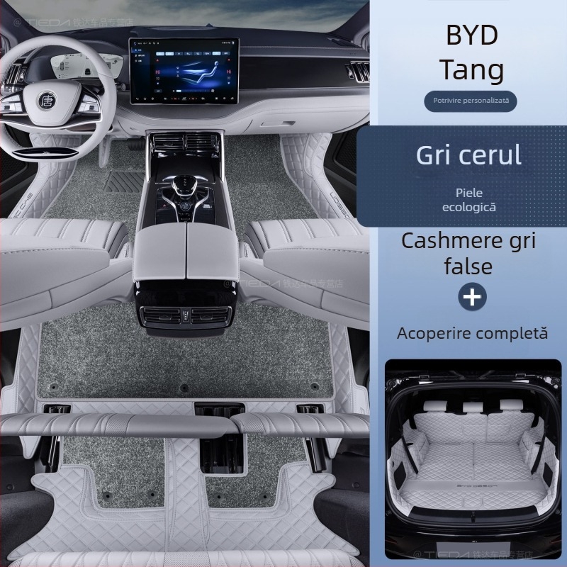 Covorașe pentru podea BYD Tang DMI 7 locuri hibrid EV, covor superior înconjurător, logo tipărit, fără personalizare