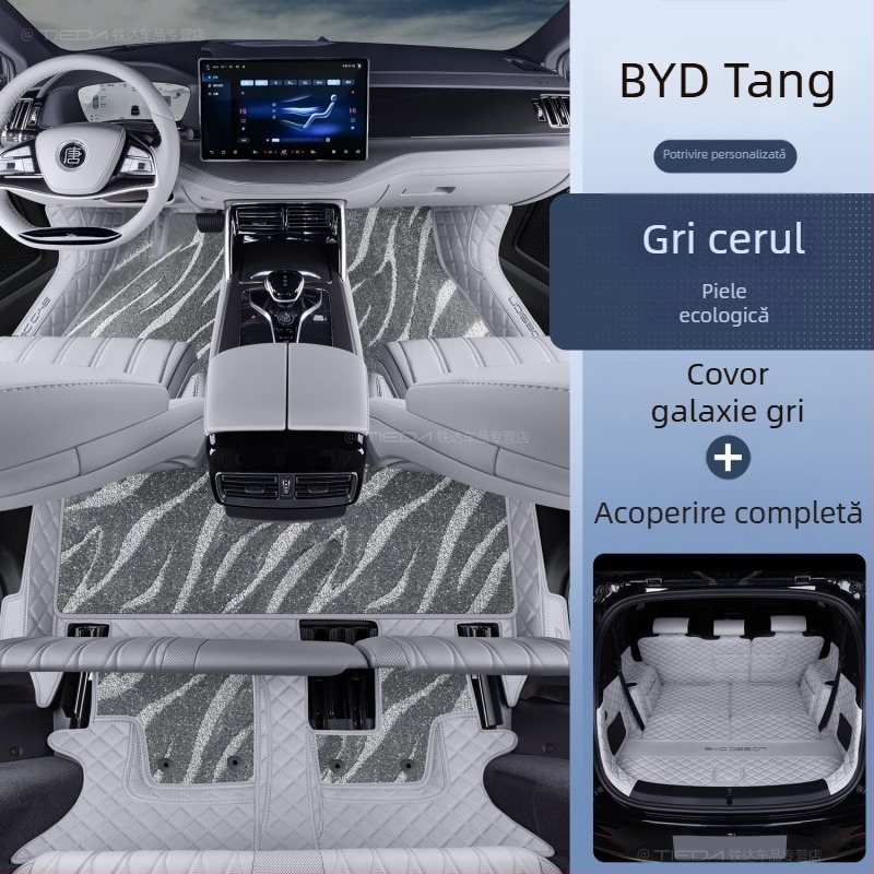 Covorașe pentru podea BYD Tang DMI 7 locuri hibrid EV, covor superior înconjurător, logo tipărit, fără personalizare