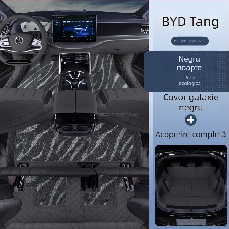 Covorașe pentru podea BYD Tang DMI 7 locuri hibrid EV, covor superior înconjurător, logo tipărit, fără personalizare
