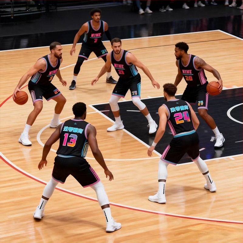 Set de uniformă de baschet pentru adulți, unisex, uscare rapidă, țesătură poliester respirabil (90% poliester), căptușeală poliester, vară